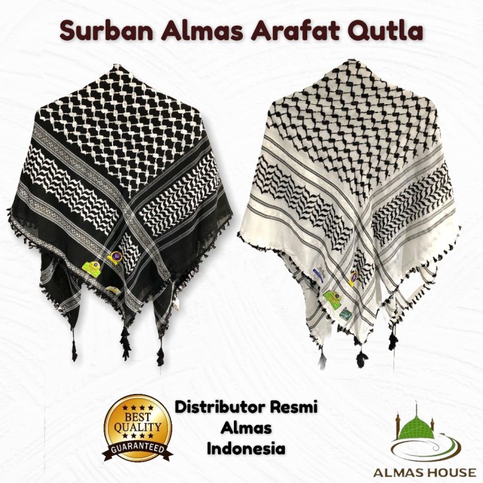 Sorban - Sorban Keffiyeh Palestina Almas Arafat Qutla Surban Arafat