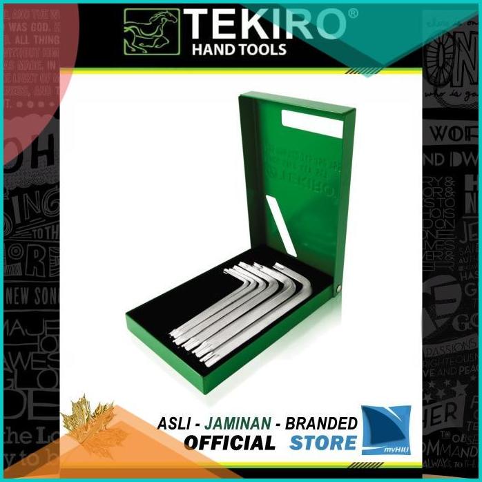 Kunci L Bintang 6 pcs T25,30,40,45,50,55 Baja Chrome Vanadium TEKIRO