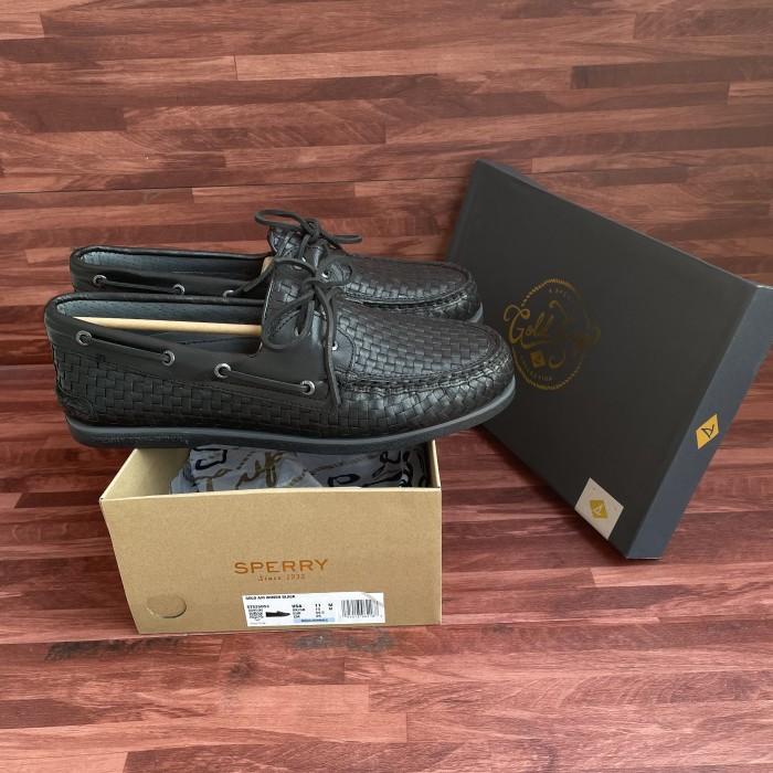TERLARIS - SPERRY GOLD CUP WOVEN BLACK AUTHENTIC BNIB