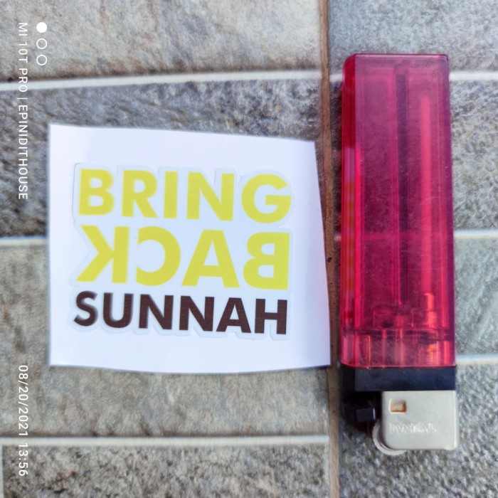 

Terlaris - Stiker Vinyl Bring Back Sunnah Kata Lucu Nyleneh Humor Motor HP Sepeda