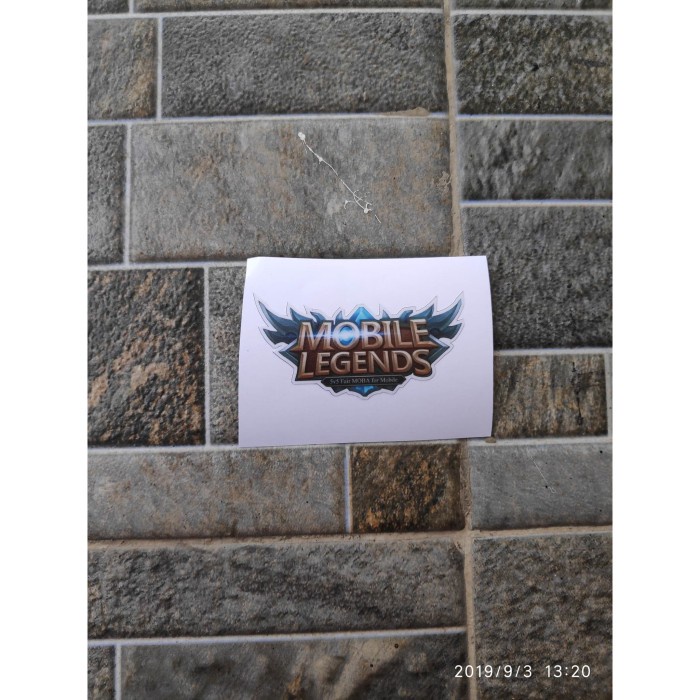 

Terlaris - Stiker Vinyl Game Logo Mobile Legends ML HP Motor Helm Laptop Buku HH