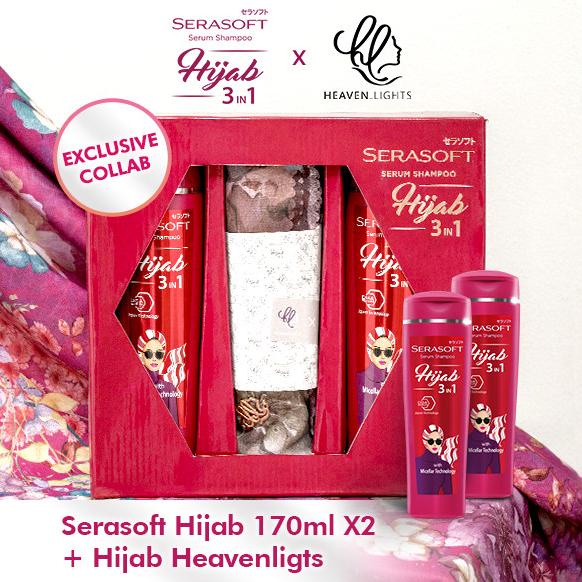 SALE Serasoft Hijab 3in1 Exclusive Bundling Heavenlights - Peach Termurah