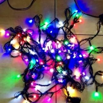 +%+%+%] lampu hias lampu natal hias 7 warna kabel hitam