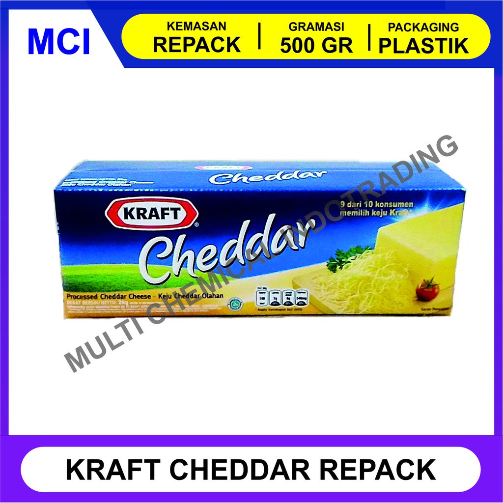 Keju Kraft Cheddar - Repa 500 Gr