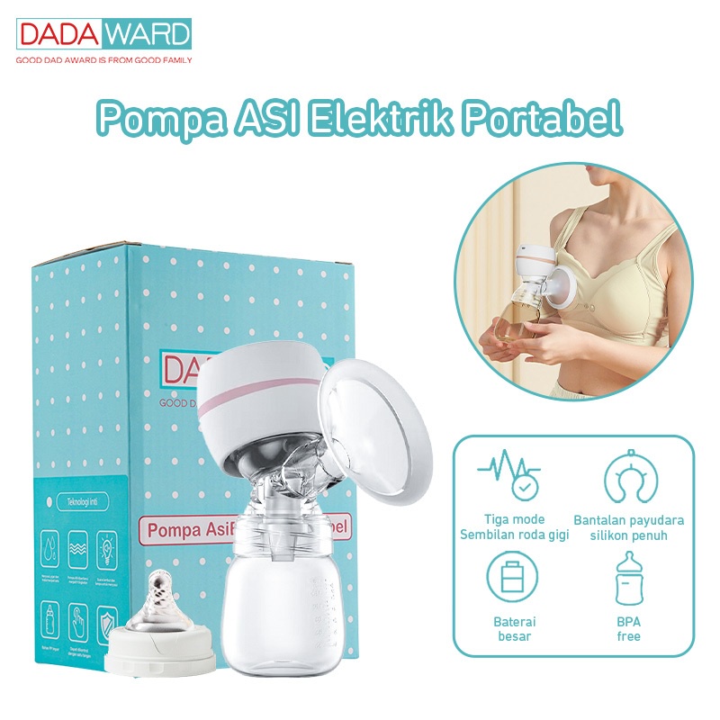 COD Pra-penjualanDADAWARD Pompa ASI Elektrik Wireless Tanpa Rasa Sakit Alat Pomping ASI Otomatis BPA