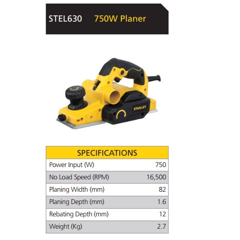 750W Planer Stanley STEL630 -Lulas G