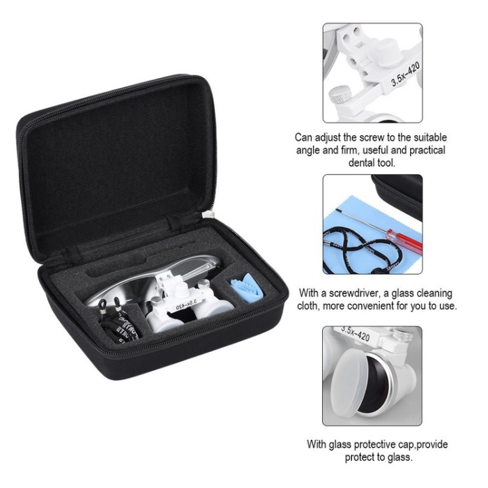 

Alicedental Dental Loupes 3.5X Loupe Magnification Kacamata Pembesar
