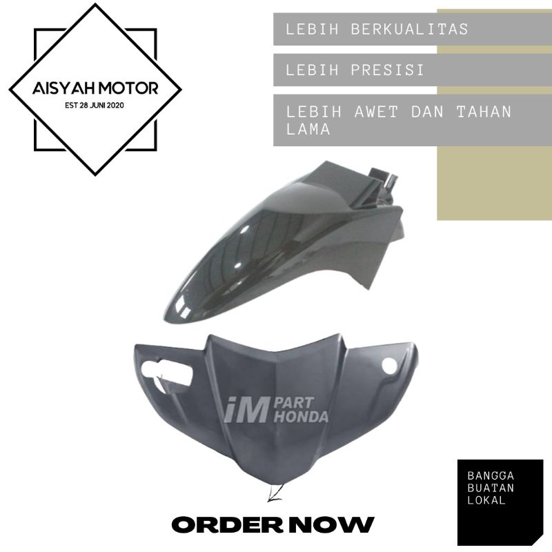 Cover Bodi Batok Depan Spakbor Depan Honda Vario 110 CW Warna Abu Abu