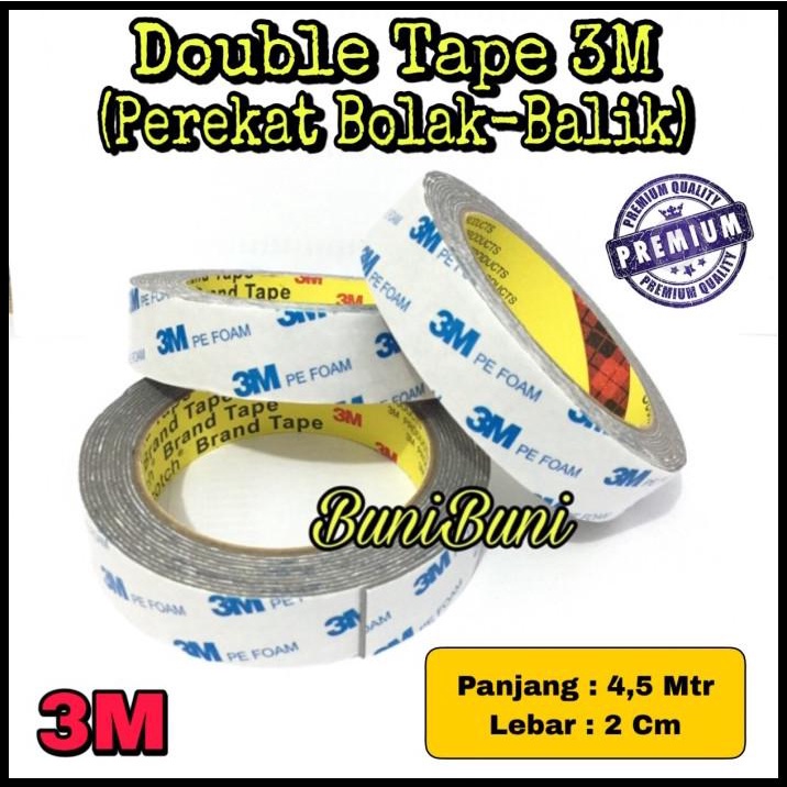 

HOT DEAL GROSIR DOUBLE TAPE TIP DOBELTIP DOBELTAPE 3M PUTIH PEREKAT BOLAK BALIK !!!!