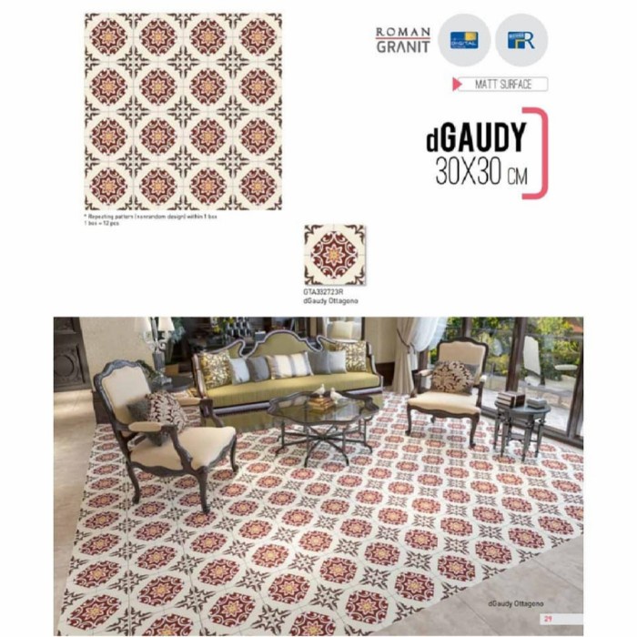 DGAUDY OTTAGONO/GTA332723R/ROMAN GRANIT/LANTAI TEGEL/KERAMIK LANTAI