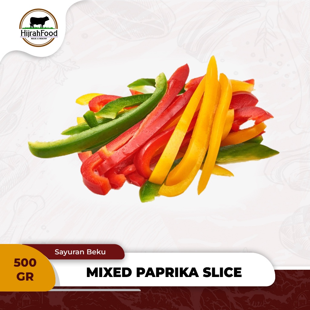 

Mixed Bell Pepper Sliced Frozen - Paprika Potong Kombinasi (500 gr)