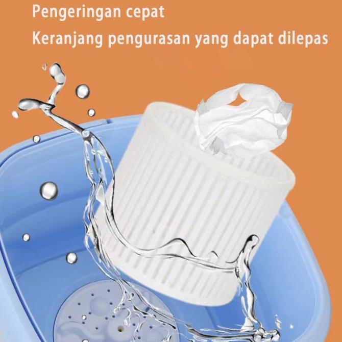 Mesin Cuci Lipat Portable dengan Pengering Kapasitas 2Kg
