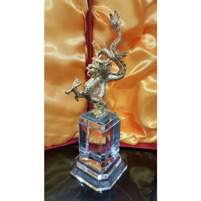 Patung Naga Kristal / Pajangan Naga Kristal