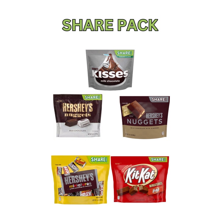 

,,,,,,,] Hershey's miniatures chocolate US / Coklat impor