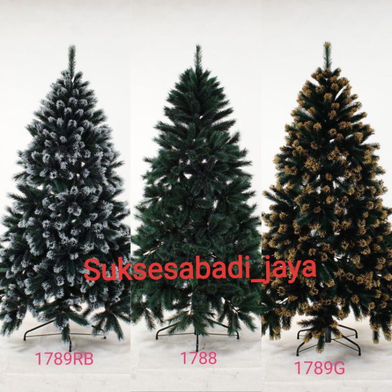 Ready Sto Pohon Natal /Christmas Tree Ukuran 5Ft (150 Cm) Tipe 1789Rb /1789G, & 1788
