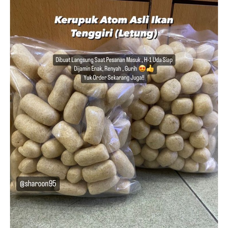 

KERUPUK ATOM ASLI IKAN TENGGIRI LETUNG 100GR