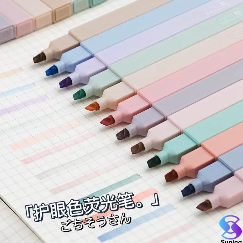 

Flash Sale - Stabilo highlighter pastel marker Highlighter marker Morandi color & Macron pastel double tip 6 colors