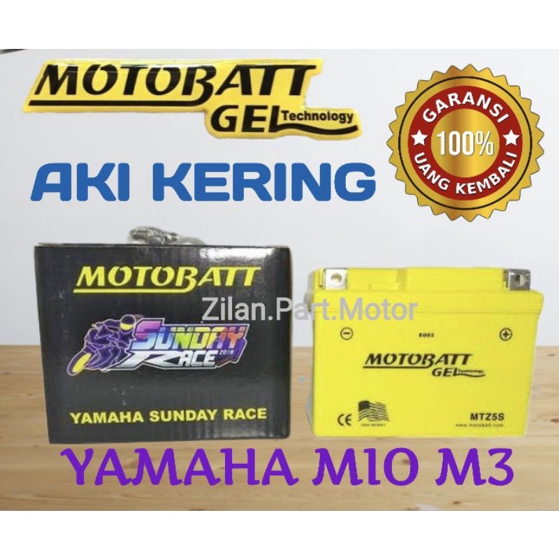 Aki kering MOTOBATT gel mtz5s for YAMAHA MIO M3. 100% original
