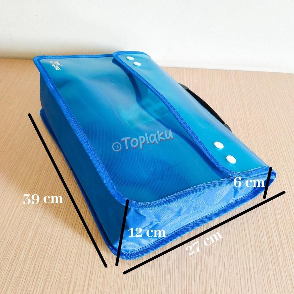 

Big Sale - la Zipper School Bag Plastik Kancing 4 Map Tas Dokumen Jaring Jinjing File Folder Penting Document Besar Zipper School Bag Folio F4 File Jaring Holder Sekolah Les Kuliah Map Tenteng Brief Bag Document Organizer ,,