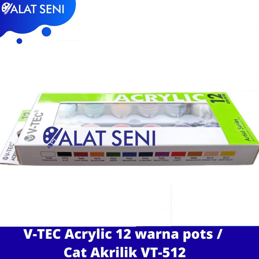 

Berkualitas Cat Akrilik / V-Tec Acrylic Colours 6 Ml / V-Tec Cat Akrilik 12 Warna / Acrylic V-tec 12 Warna Cat Akrilik Vtec !!