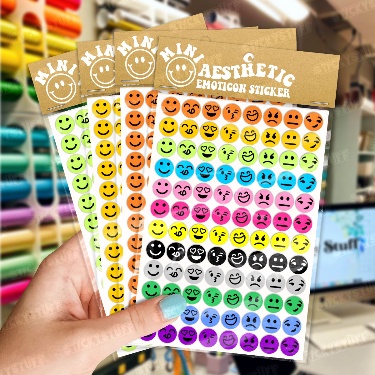 

Emoji Sticker Pack - Mini Smiley Face Deco Stiker Planner Buku Jurnal Harian