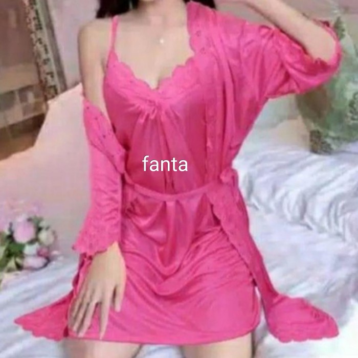 KIMONO BAJU TIDUR WANITA JUMBO SET PIYAMA