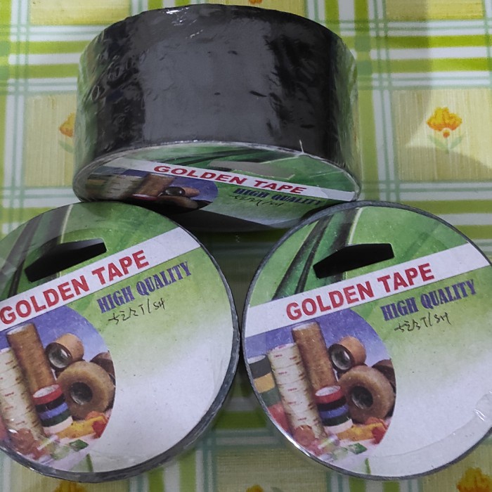 

~~~~~] Isolasi Lakban Kain Jilid Hitam Besar Golden Tape. 48mm x 12m