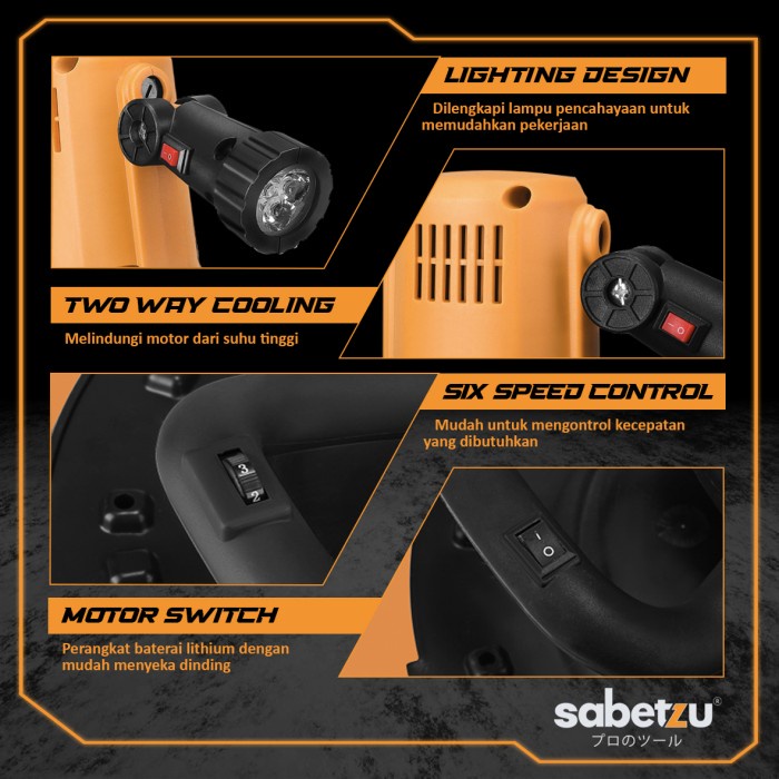 JM- Mesin acian plester poles lantai dinding pengaduk semen cat SABETZU