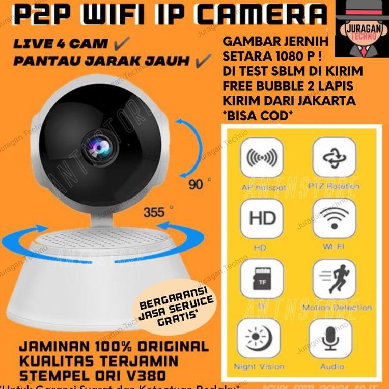 MURAH LARIS V380 Ip Cam / V380 Ip Camera / V380 Ipcam / Ip Camera Cctv Wifi Indoor birulangit