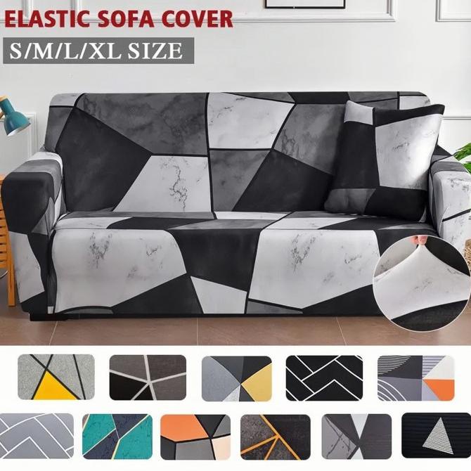 COVER KURSI SOFA ELASTIS SARUNG SOFA BED KURSI 1 2 3 SEATER DUDUKAN