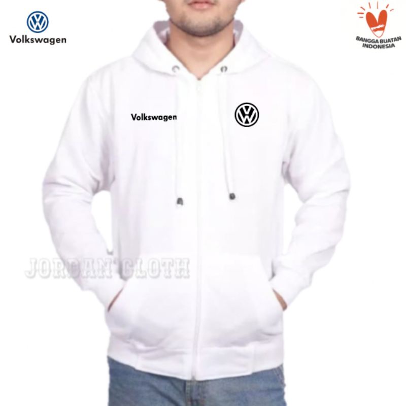Hoodie Zipper Sweater Jaket Volkswagen Emblem