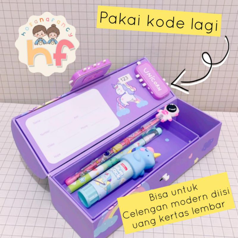

B6C KOTAK PENSIL KARTON LENGKUNG PAKAI KODE KUNCI/ TEMPAT PENSIL/ PENCIL CASE - - AY12 TDG