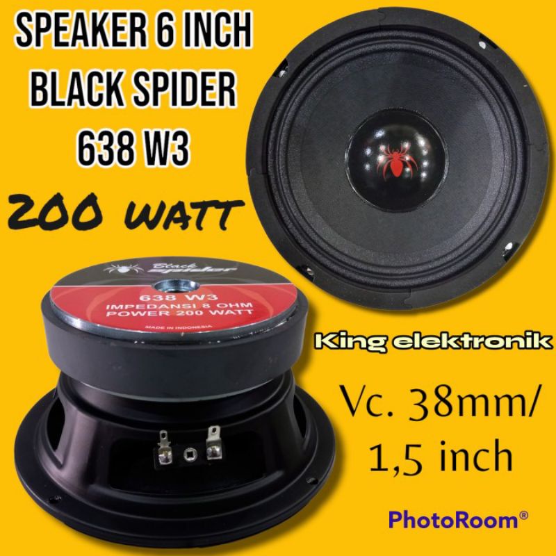 SPEAKER BLACK SPIDER 6INCH 638 W3 PACKING BUBBLEWRAP