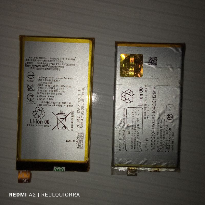 batre Sharp Aquos r3 2 piece second/bekas ori