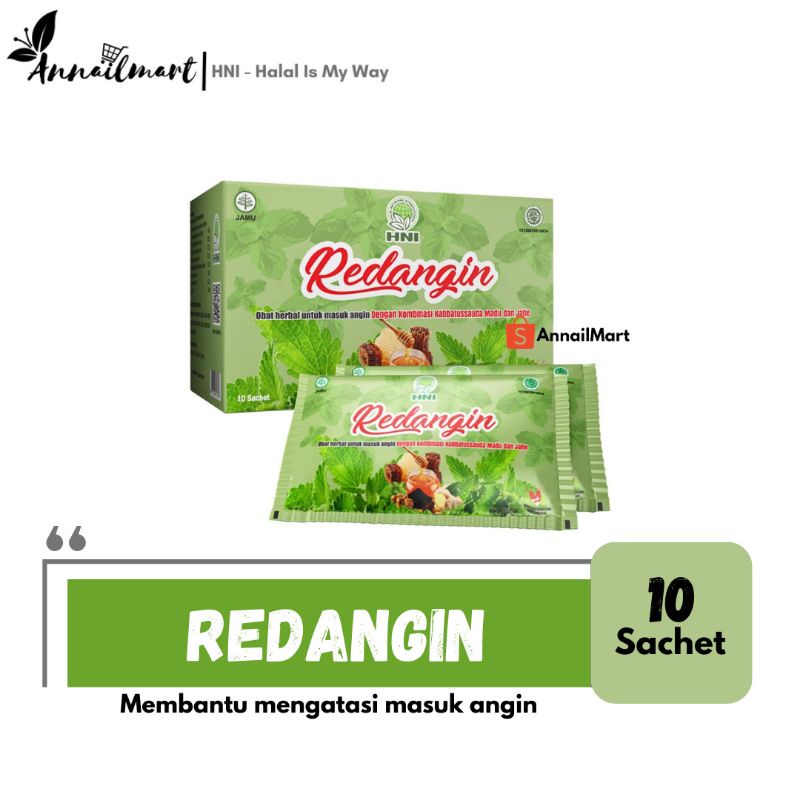 

REDANGIN 10 SACHET @ 15 ML SYRUP HNI / HERBAL MASUK ANGIN / TOLAK ANGIN ANTANGIN AnnailMart
