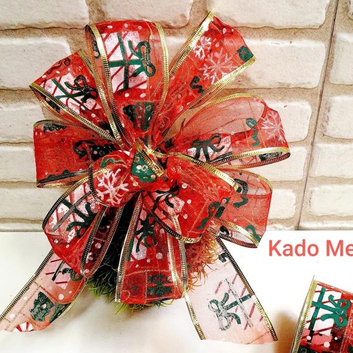 

Pita Kembang Natal Dekorasi Pohon Natal Pita Merah Gold Kado Santa Stok Terbatas