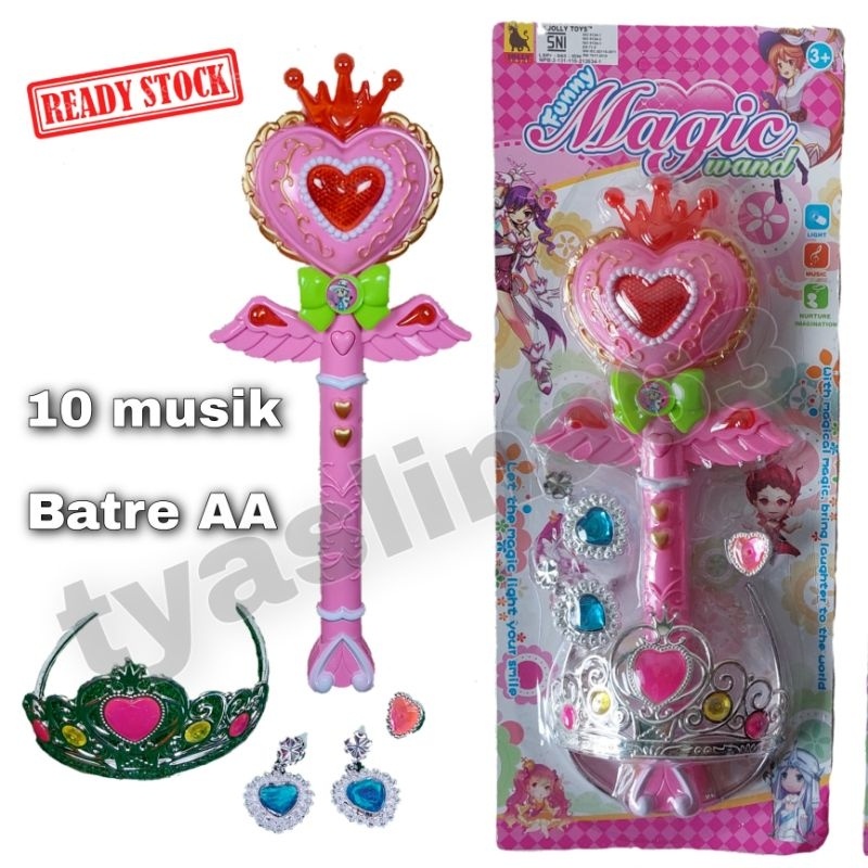 Mainan Tongkat Magic Tongkat Peri Stik Princess Lampu dan Musik
