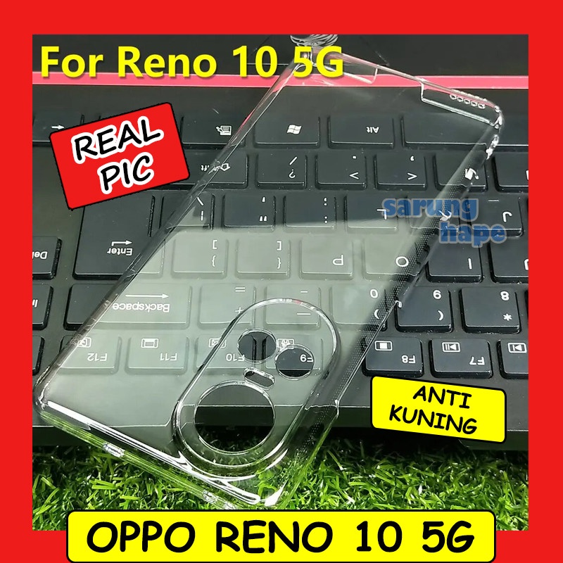 Oppo Reno 10 5G - Clear Hard Case Casing Cover Transparan Mika Bening Keras