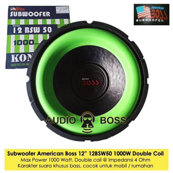 Subwoofer American Boss 12 inch 12BSW50 12" 1000 Watt 12 BSW 50 New