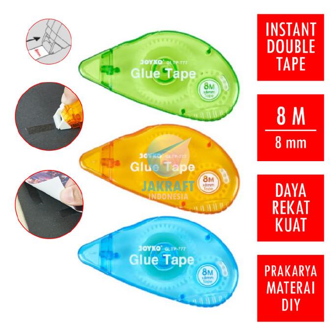 

Glue Tape Joyko Gltp-777 Lem Pita Double Tape Anti Macet Putus 8 Meter Kode 576