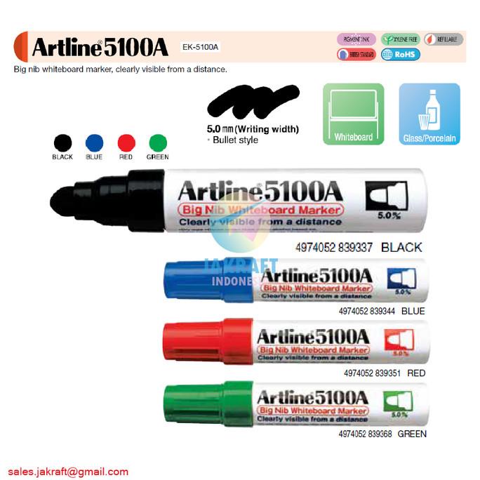 

Spidol Jumbo Papan Tulis Kaca Artline Ek-5100A Whiteboard Marker 5 Mm Kode 680
