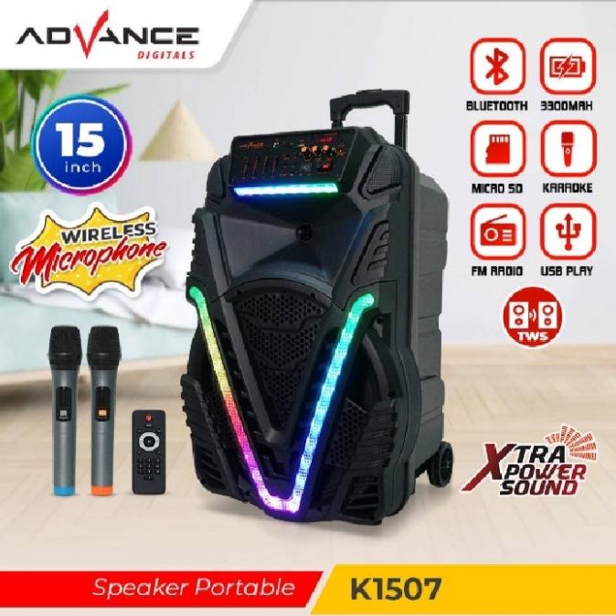 Speaker Advance K1507 Portable 15 Inch