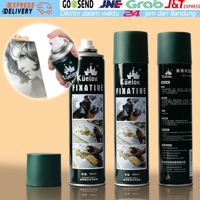 

TERLARIS Kuelox Fixative Spray 180/300ML Peralatan kesenian Tinta Cat Artis