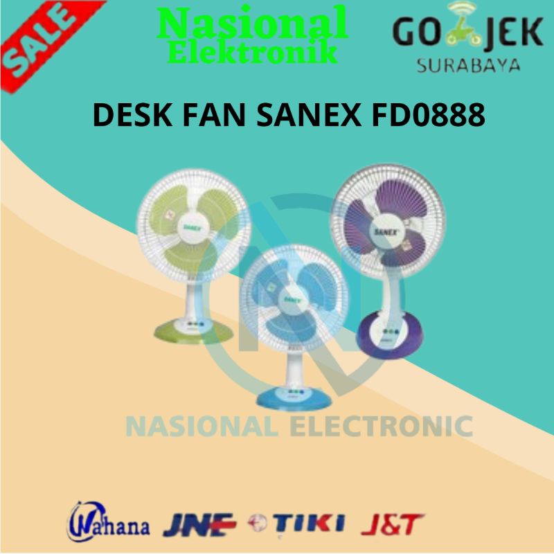 DESK FAN SANEX FD0888/KIPAS ANGIN DUDUK SANEX/KIPAS ANGIN MEJA/KIPAS ANGIN 8INCHI/KIPAS ANGIN SANEX 