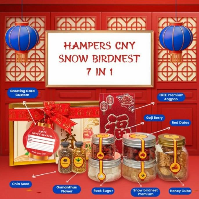 

{ Dragombol_Official } Hampers Imlek Chineese New Year Paket Snow Birdnest Osmanthus Premium Stok Terbatas