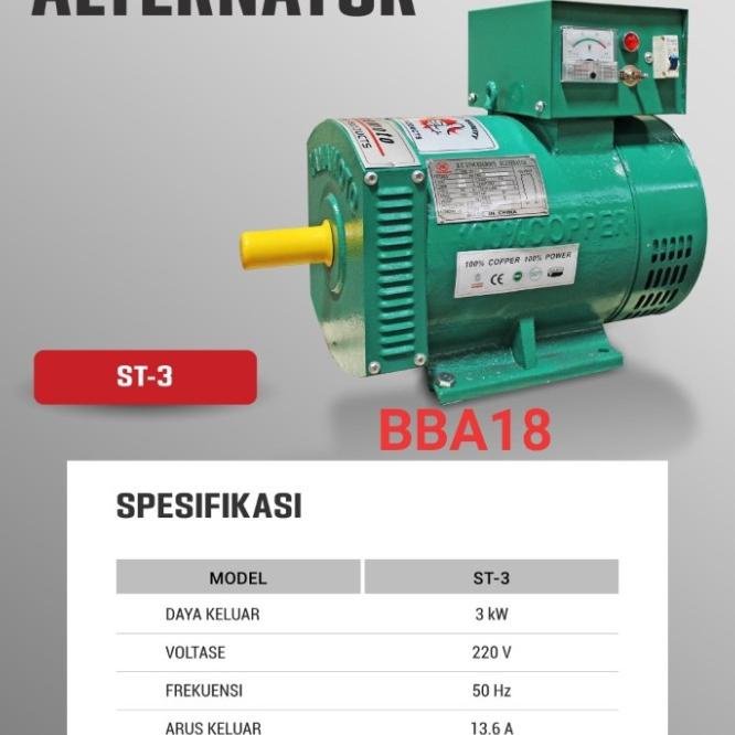 Yamamoto St 3Kw Dinamo Alternator St3 3Kw 100% Tembaga