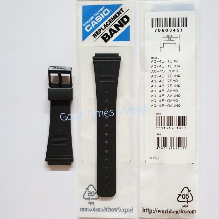 Strap Casio Aq 45 Aq 46 Db 30 Db 31 Dba 80 W 50U W 86 Casio Original