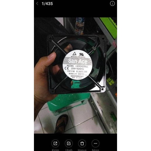 Harga Anjlok Fan 220V 12Cm Bearing Sun Ace San Ace Sanace Sanyo Denki 109S429Ul