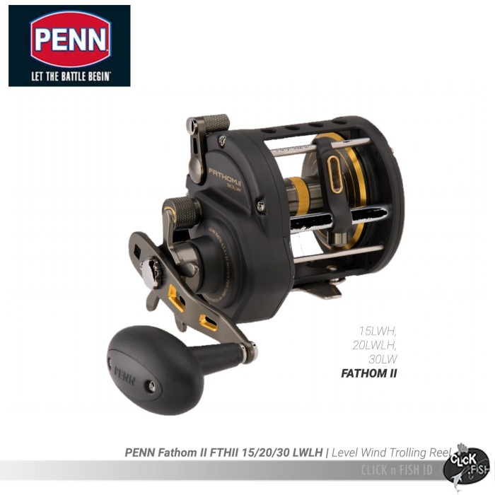 ✨Ready Penn Fathom Ii Fthii 20Lwlh  Level Wind Trolling Reel - Left Handle Terbaru