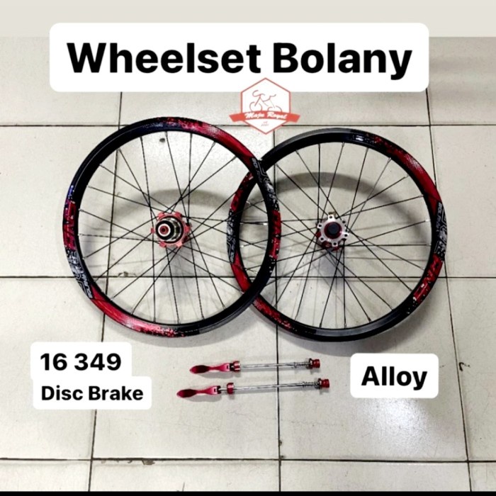 Promo Wheelset 16 349 Bolany Disc Brake Alloy Jangkrik Ringan Sepeda Lipat
